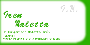 iren maletta business card