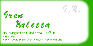 iren maletta business card